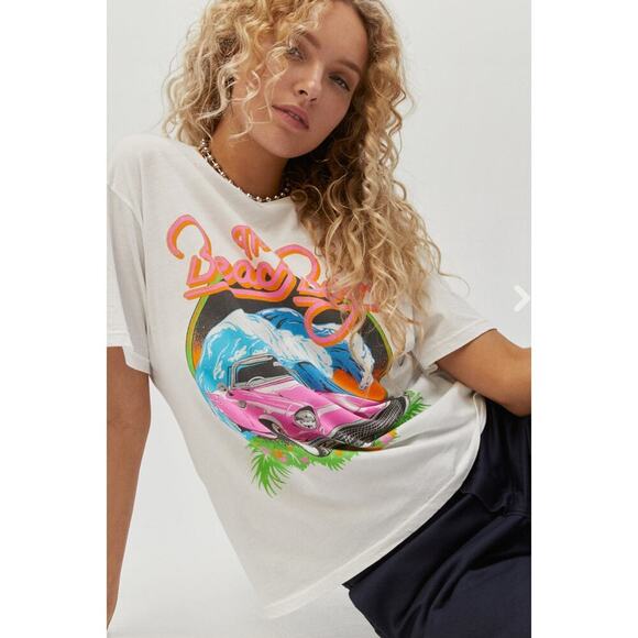 Daydreamer Beach Boys Surf USA Boyfriend Tee Vintage White size Extra Small - Picture 3 of 8